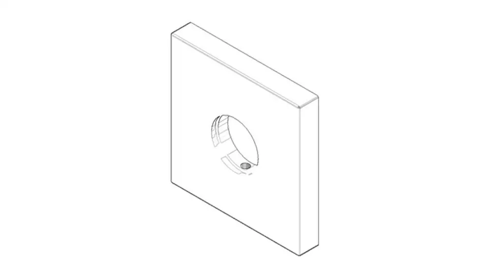 DORNBRACHT Rosette ERSATZTEILE 092798003 60 x 60 x 9 x D. 24 mm Platin, 092798003-08 Galeriebild 1
